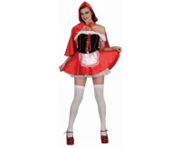 Role play-set for adult Red Hood (dress, petticoat, hooded cape), size S